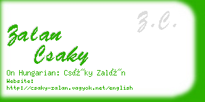 zalan csaky business card